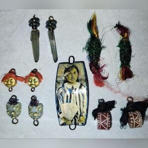 Huge Lot Of Artist Made Jewelry Components: Quartz Crystal, African Trade Beads